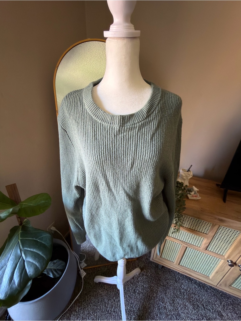 J.Crew Soft Knit Crewneck Sweater - Sage Green